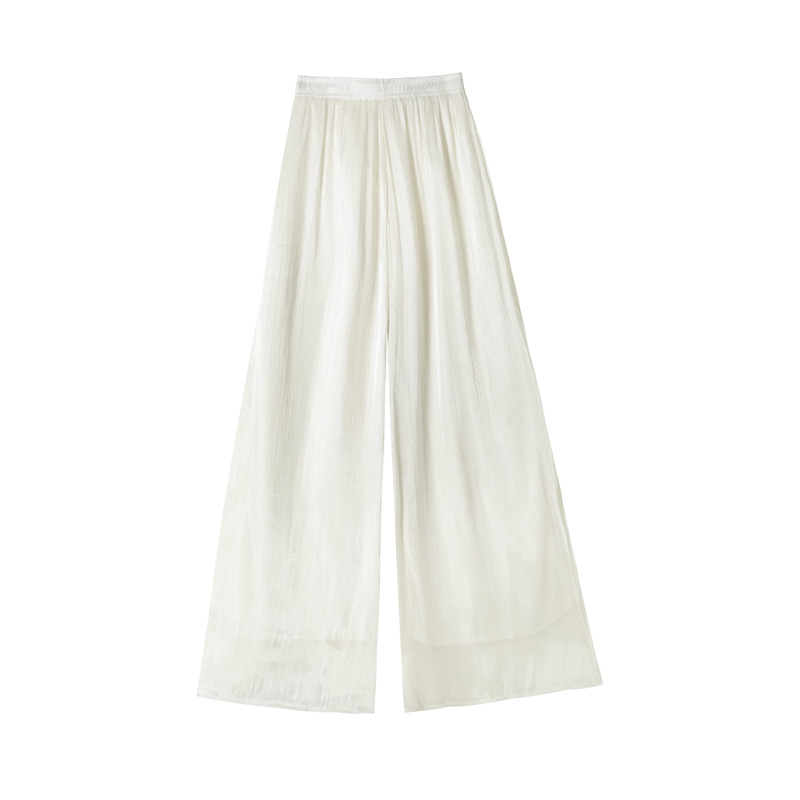 1771840985297_Zn4EIG.jpg 2026 Summer Thin Gauze Ice Silk Skirt Pants Women High Waist Sun Protection Long Pants