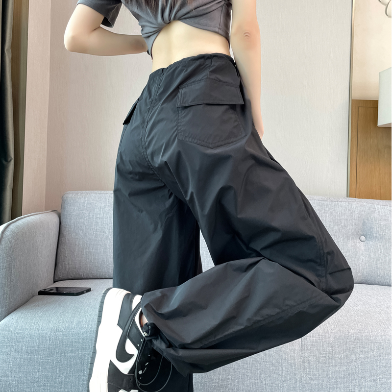1772011945494_ClpHVL.jpg 2026 Summer New Ice Silk Quick Dry American Style Cargo Pants Women Thin Tapered Loose Casual Pants