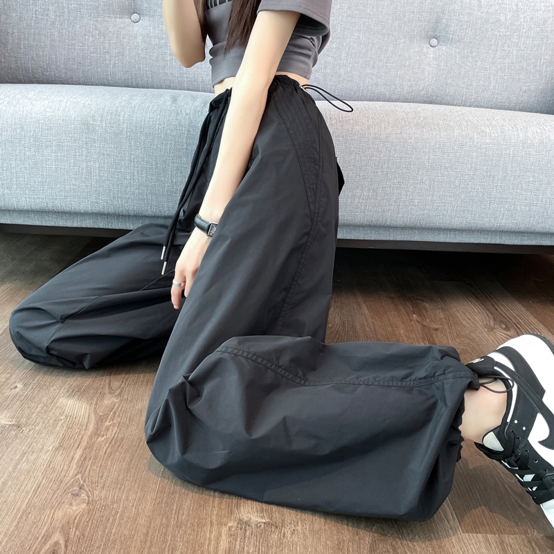 1772011963248_MXSzxH.jpg 2026 Summer New Ice Silk Quick Dry American Style Cargo Pants Women Thin Tapered Loose Casual Pants