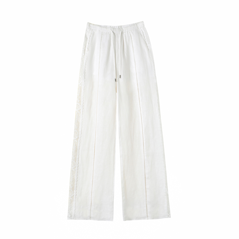1772093989099_HXyR4w.jpg 2026 Summer New Tencel Linen Wide Leg Pants Lace Sun Protection Thin Floor-Length Women