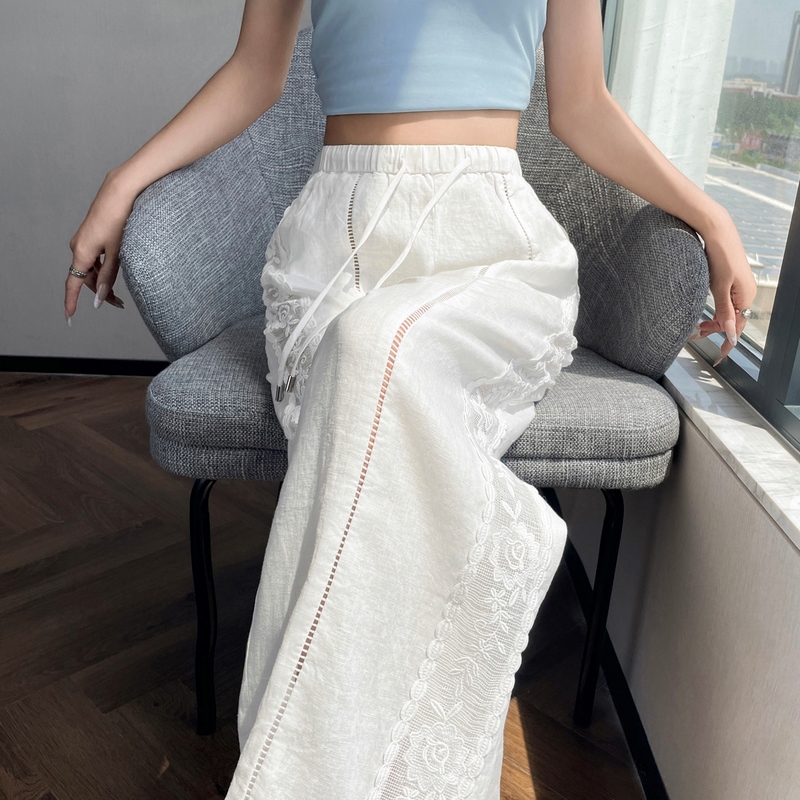 1772093989112_17vVqa.jpg 2026 Summer New Tencel Linen Wide Leg Pants Lace Sun Protection Thin Floor-Length Women