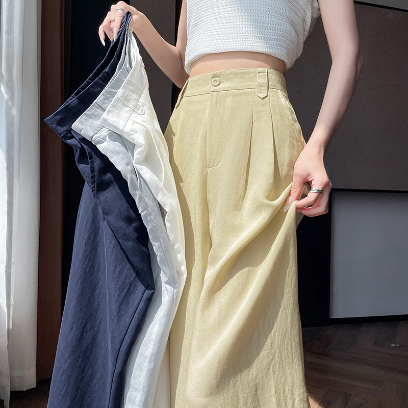 1783007416011_FsB23z.jpg 2026 Summer New Tencel Linen Wide Leg Pants High Waist Casual Straight Trousers Women