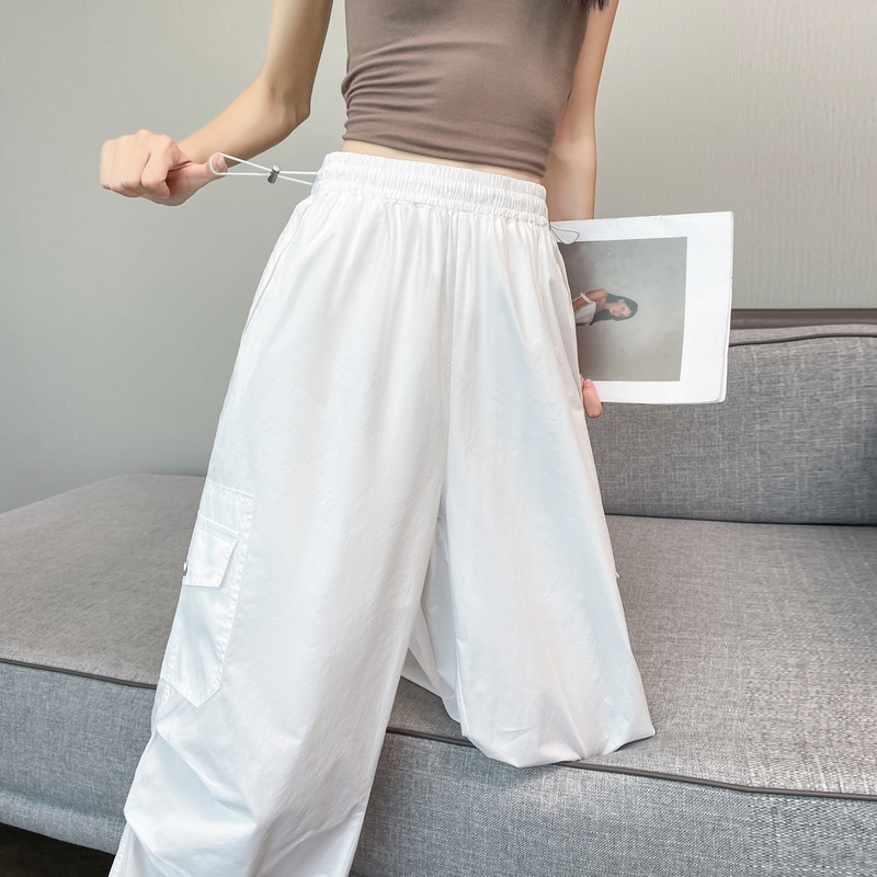 1783008496845_3hP0iy.jpg 2026 Summer New Ice Silk Quick-Dry Cargo Pants Sports Pants Thin Drawstring Two-Wear Sun Protection Casual Pants Women