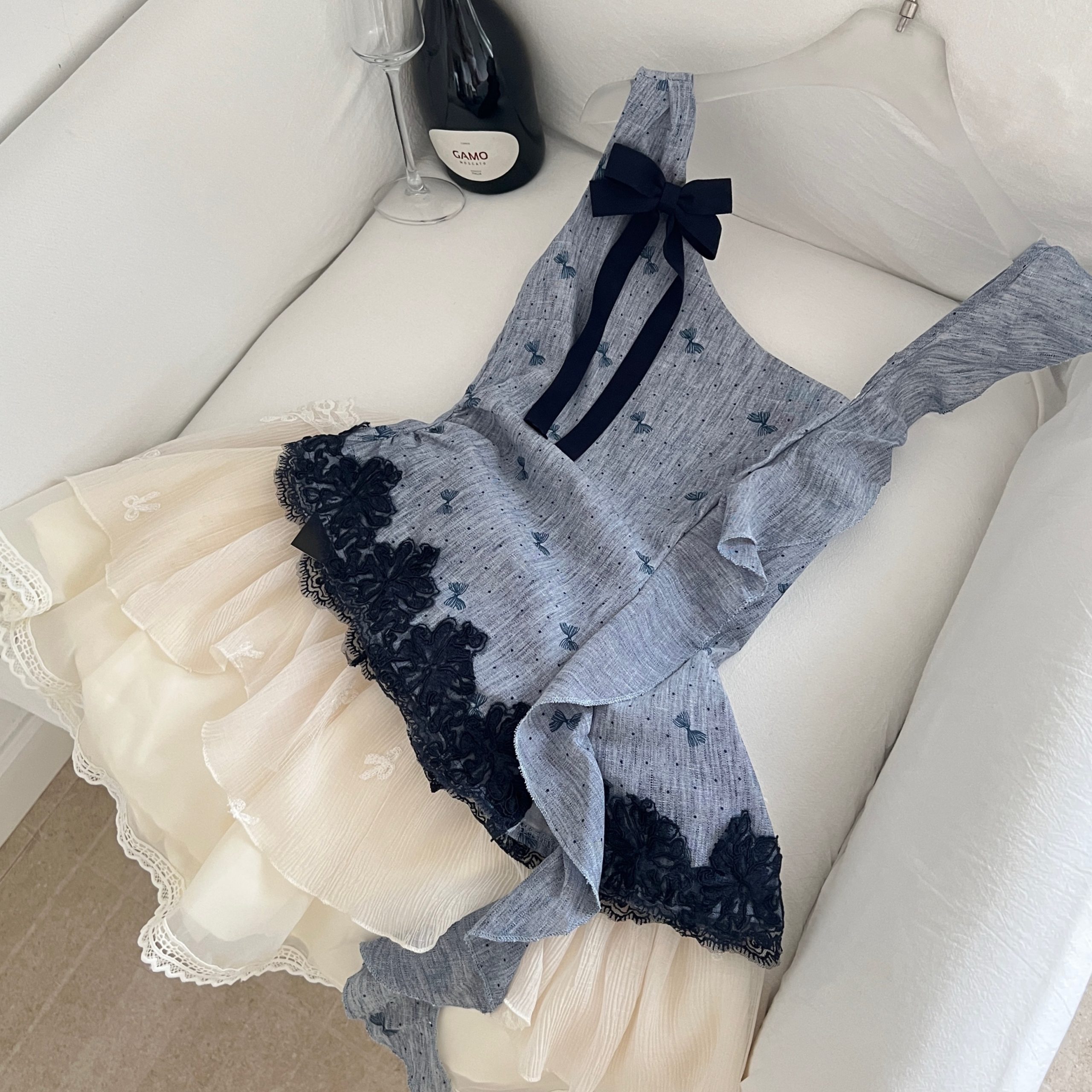1783672726158_PlrPp1.jpg Reese Witherspoon Fog Dream Ballet Summer Pure Desire Original Design Top Skirt Set R3836W