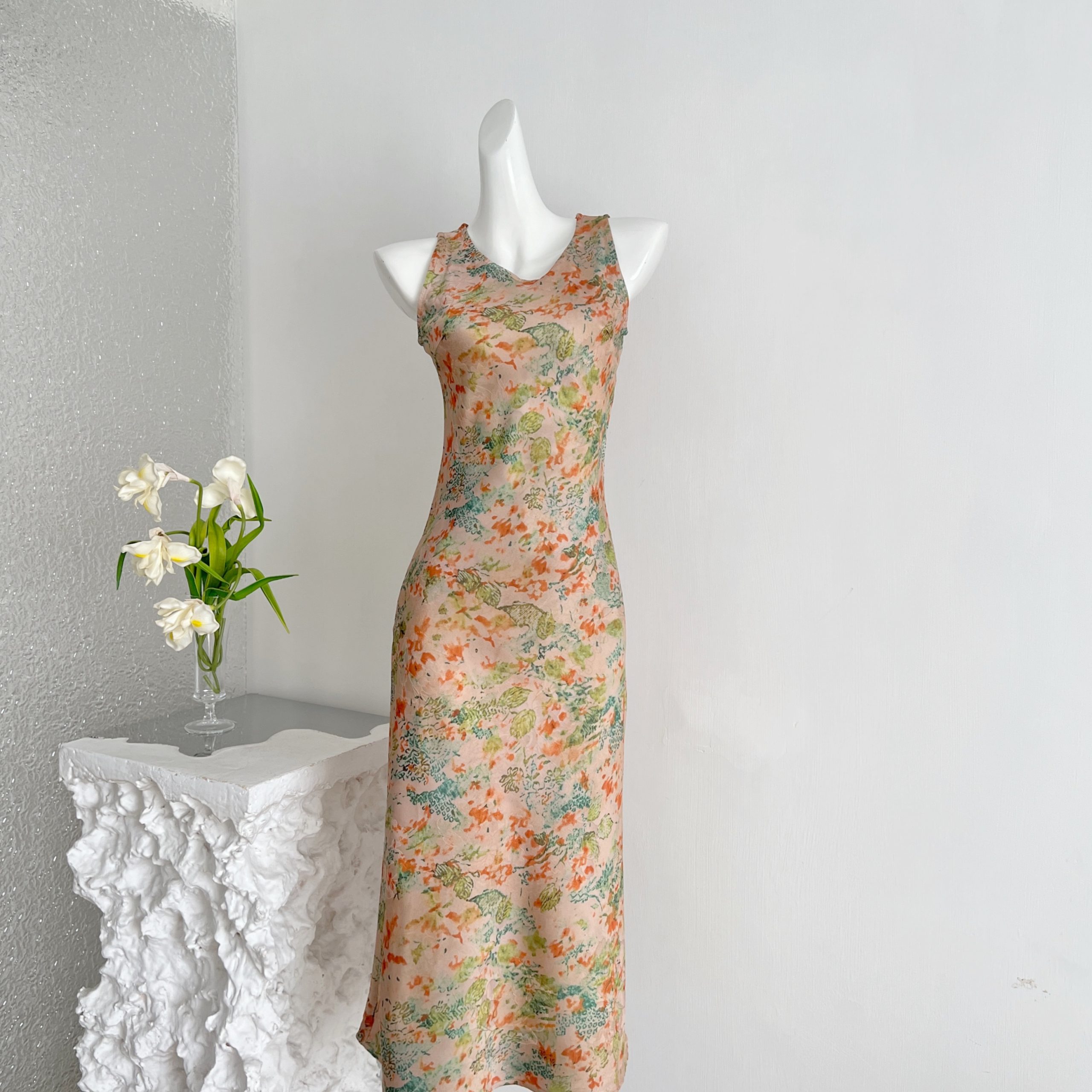 1784198272147_wL3ZEE.jpg 2026 Summer New Exquisite Chinese Style Camisole Dress Elegant Sleeveless Printed Long Dress Slim Fit One Step Dress