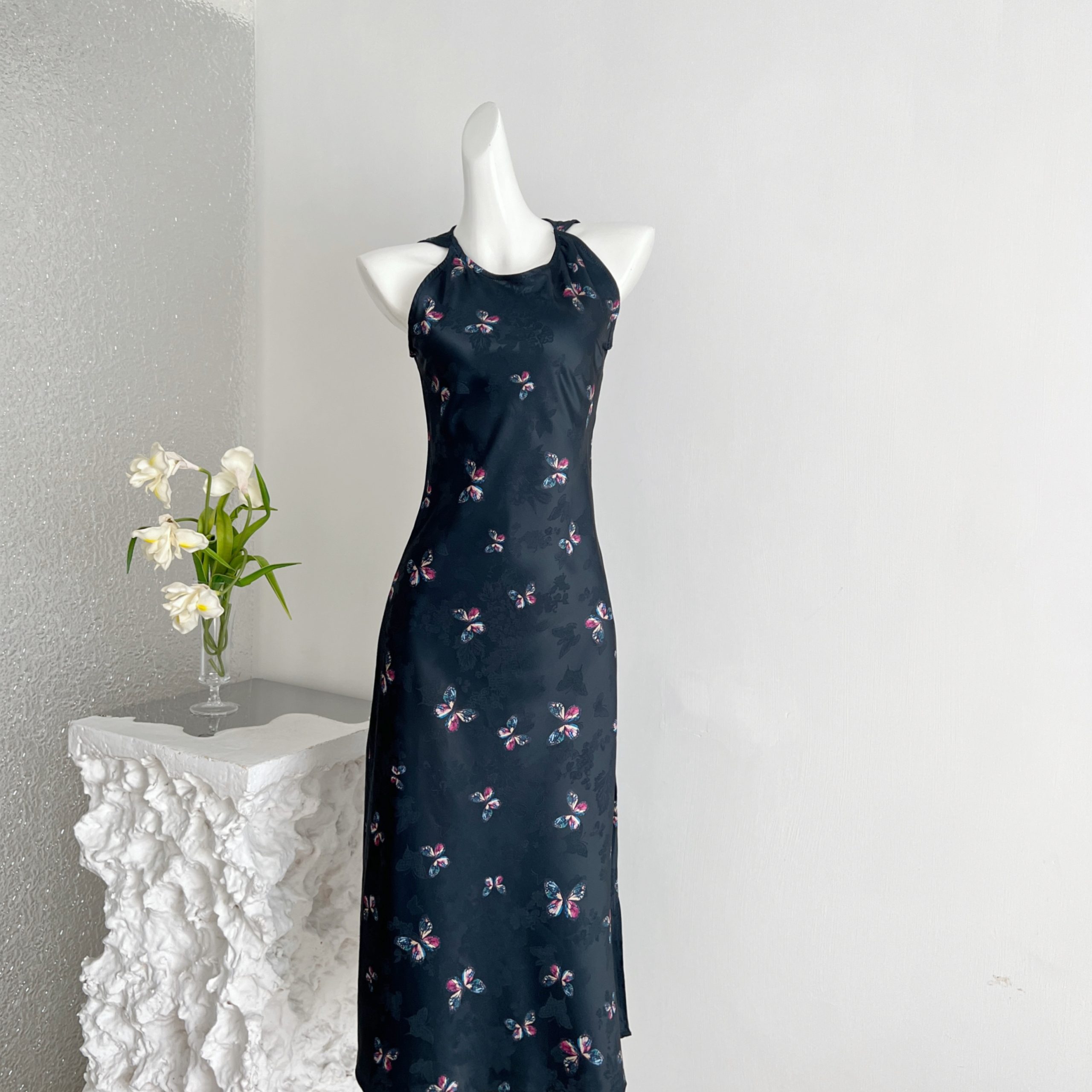 2026 Summer New Exquisite Chinese Style Camisole Dress Elegant Sleeveless Printed Long Dress Slim Fit One Step Dress
