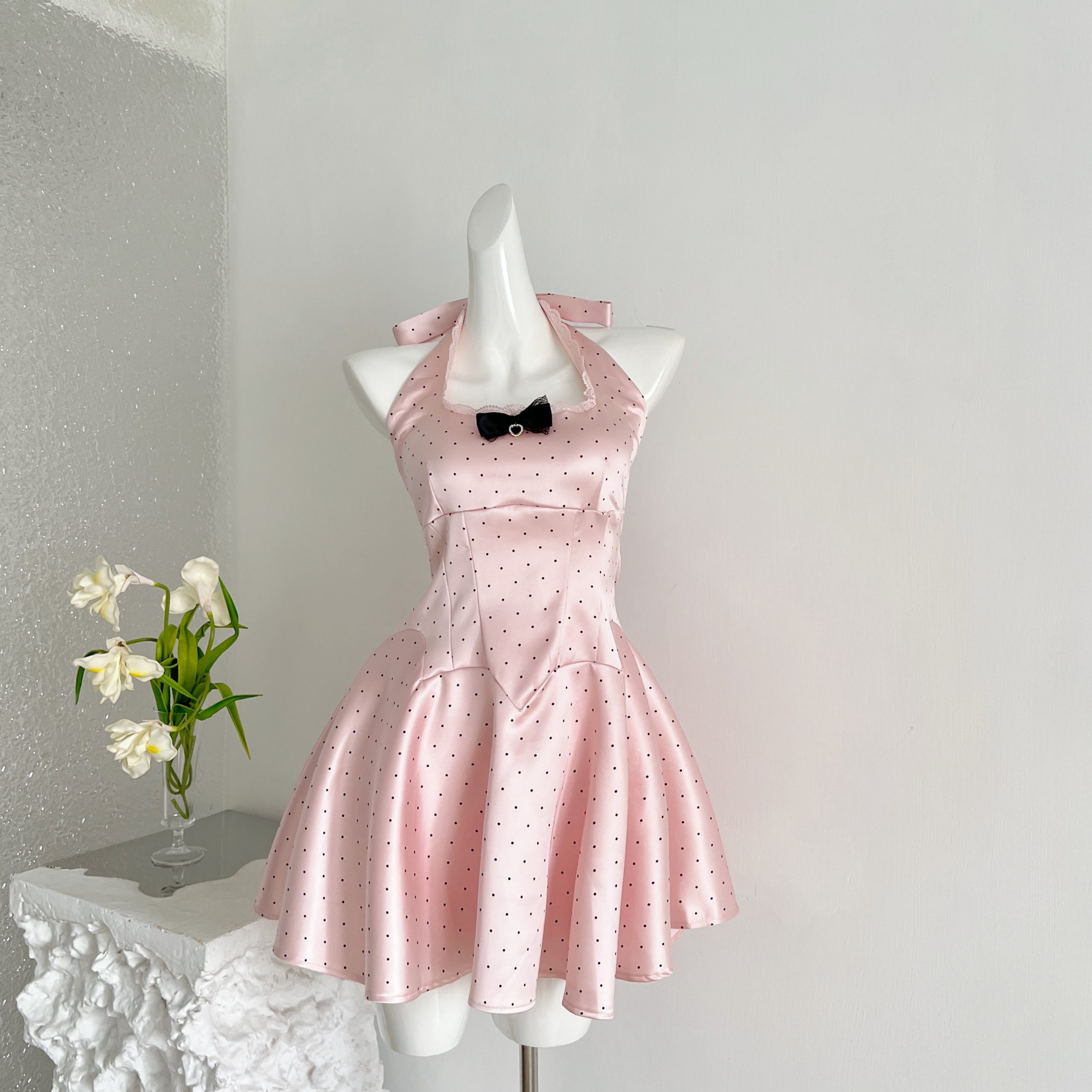 1784622423891_bCO8Dn.jpg Reese Witherspoon Black Peach Pink Summer Pure Desire Niche Design Cover Dress R8797Y