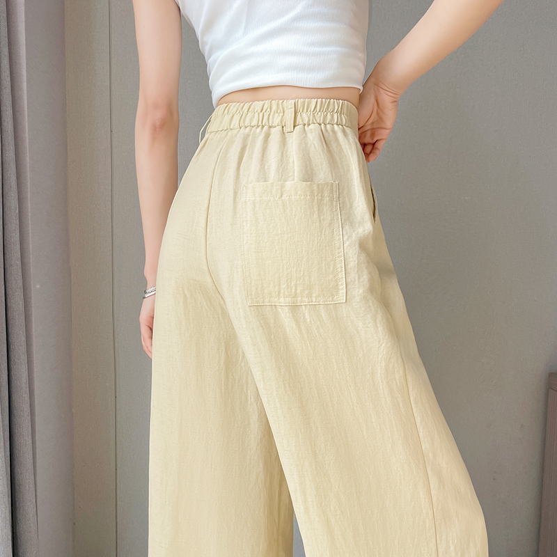 1784691233964_mZ7Er0.jpg 2026 Summer New Tencel Linen Wide Leg Pants High Waist Casual Ice Silk Pants Sun Protection Floor-Length Women