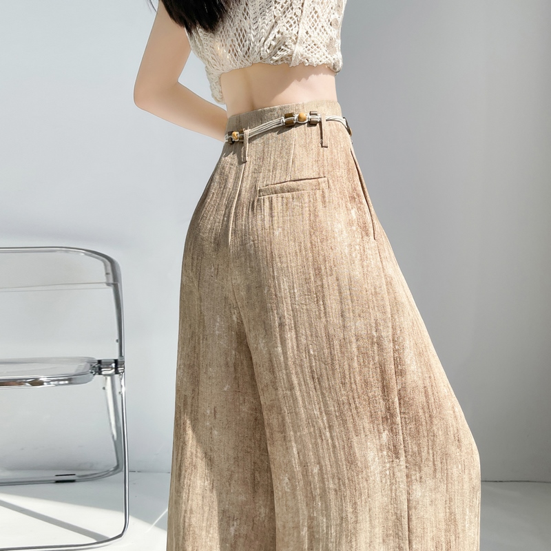 1784693105573_naRB00.jpg 2026 Summer New Tie-Dye Tencel Linen Wide Leg Pants High Waist Casual Cotton Linen Floor-Length Pants for Women