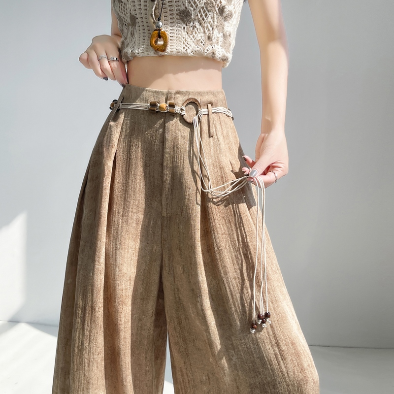 1784693105574_RdAFZ9.jpg 2026 Summer New Tie-Dye Tencel Linen Wide Leg Pants High Waist Casual Cotton Linen Floor-Length Pants for Women