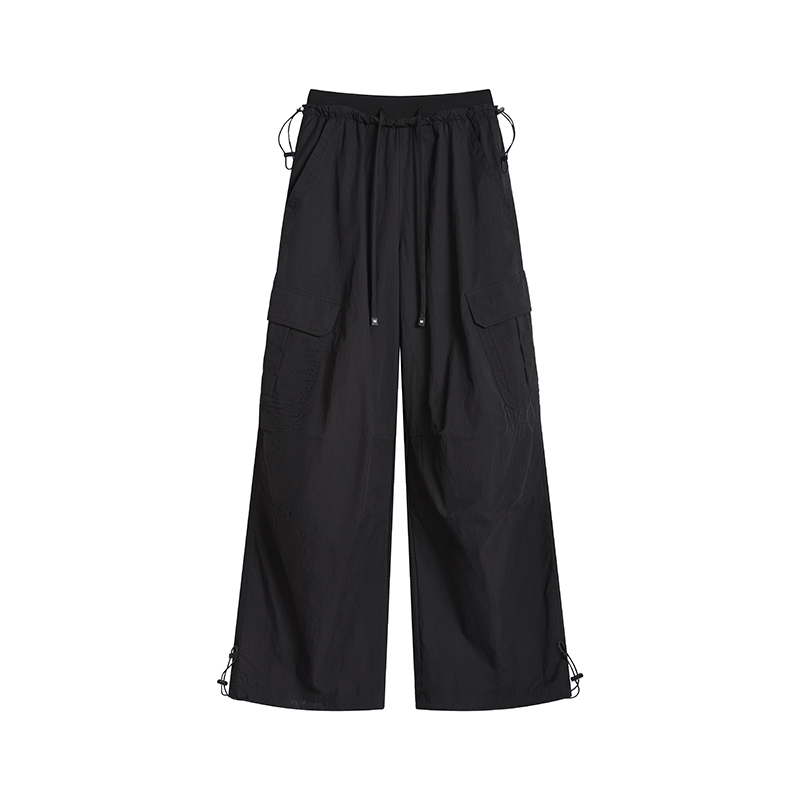 2026 Summer New Ice Silk Quick Dry Cargo Pants Sports Pants Thin Tapered Two-Wear Sun Protection Casual Pants Women